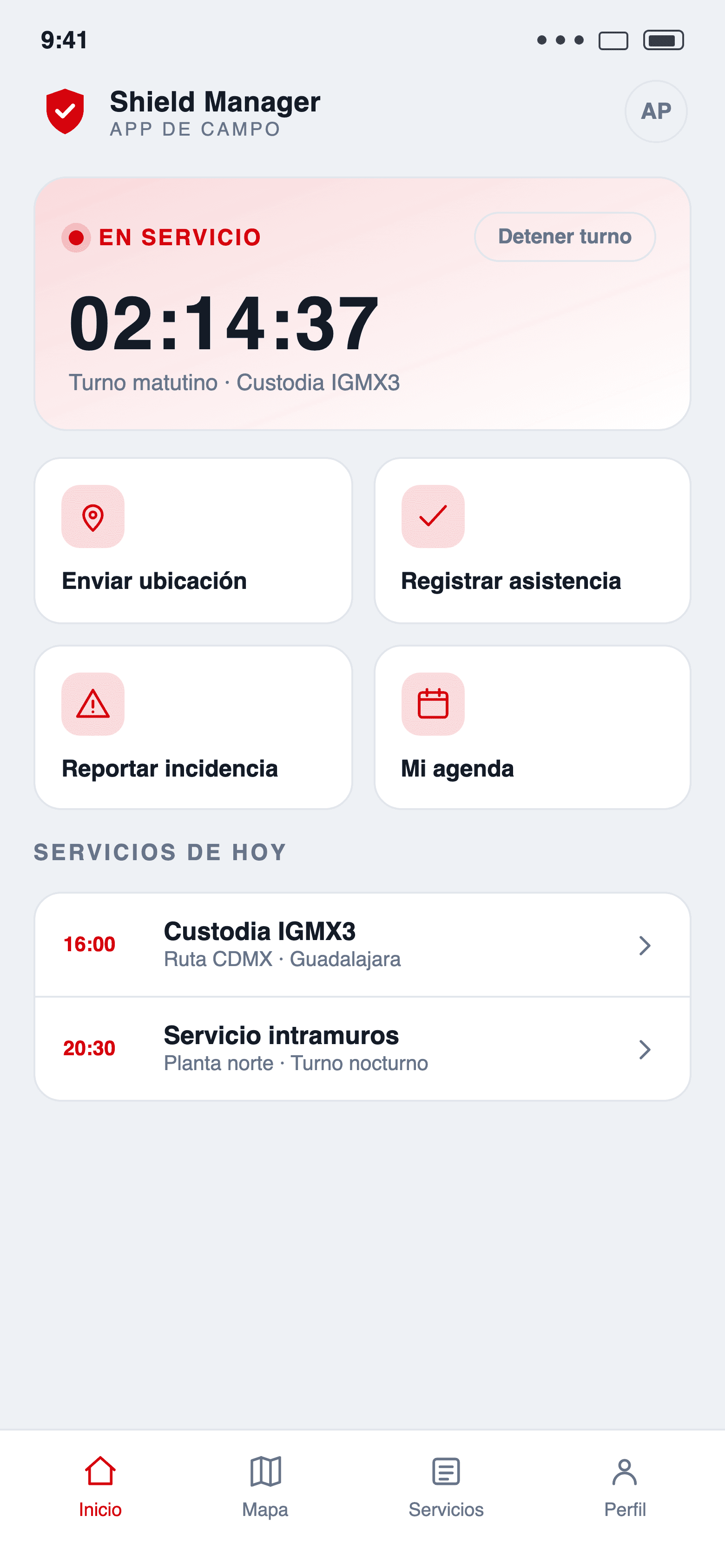 App Móvil Modo Claro