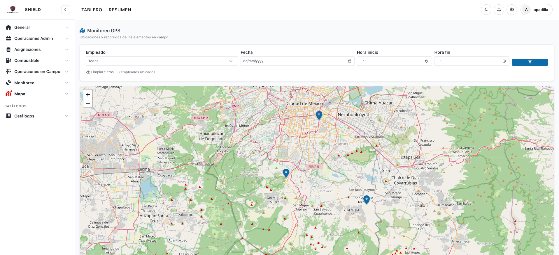 Mapa GPS Modo Claro